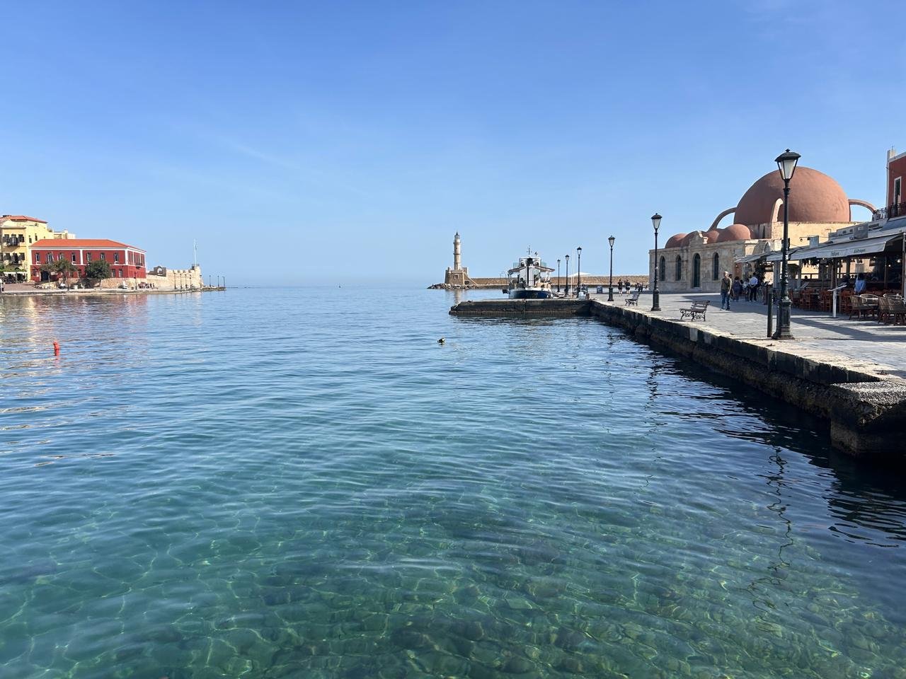 Old Venetian Harbour and lighthouse of Chania, Crete